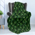 thumbnail image 4 of Firefly Soft Flannel Fleece Blanket, Psychedelic Forest Beetles Bugs Insects Exotic Creatures Wings Wild Pattern, Cozy Plush for Indoor and Outdoor Use, 60" x 80", Dark Green Yellow, by Ambesonne, 4 of 5