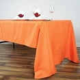 thumbnail image 2 of BalsaCircle Halloween 6 Pieces 60" x 126" Orange Rectangle Washable Decorative Polyester Solid Tablecloths, 2 of 6