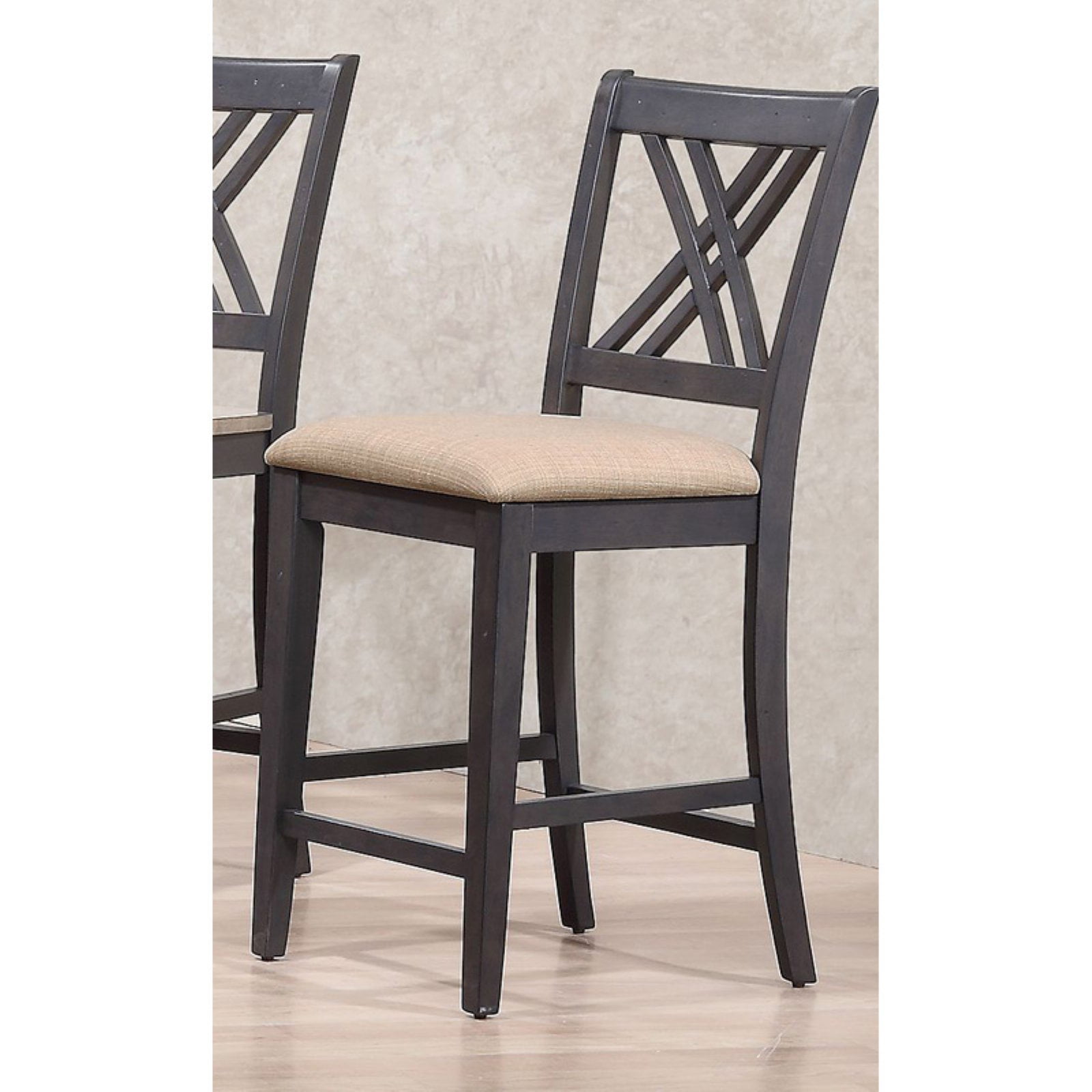 Iconic Furniture Double X Back 24 In Counter Stool With Fabric Seat Iconic Furniture Double X Back 24 In Counter Stool With Fabric Seat Com