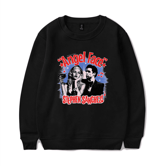 Stephen Sanchez Merch Sweatshirt Double Angel Face Hoodie Long Sleeve Vintage Men Women Hoodie Crewneck Streetwear