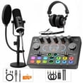 thumbnail image 1 of Paquete para podcast SquarockTek micrófono XLR USB y mezcladora RGB, 1 of 8