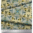thumbnail image 2 of Soimoi Crepe Silk Fabric Tiles Moroccan Print Fabric by Yard 42 Inch Wide, 2 of 3