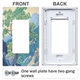 thumbnail image 3 of Yayeee Rocker Switch Wall Plate 3-Gang 6.5"x4.6" Home Decorative Outlet Cover, Beige Tree, 3 of 6
