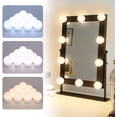 thumbnail image 1 of Espejo de maquillaje con 10 luces LED regulables Pearl Rare, espejo de mesa para maquillaje, 1 of 5