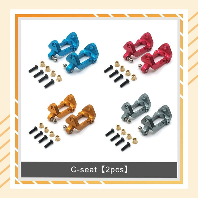 serony 2 Pieces RC Vehicle C-type Seat Model Vehicles Hub Seats Toy Upgrade Accessory Spare Parts Replacement for WL Toy A949 Red