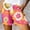 Pink, variant on HAIJIE Women Swim Shorts Elastic High Waist Tailored Shorts Short Pants Beach Shorts for Girlfriend Women Elastic Waist Embroidered Ruffle Shorts