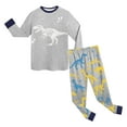 thumbnail image 5 of KPOPLK Toddler Boy Clothes Fall Waffle Striped Embroidered T-Shirt Short Set Kids Outfit 6 12 18 Months 2T 3T 4T 5T(4-5 Years,Grey), 5 of 5