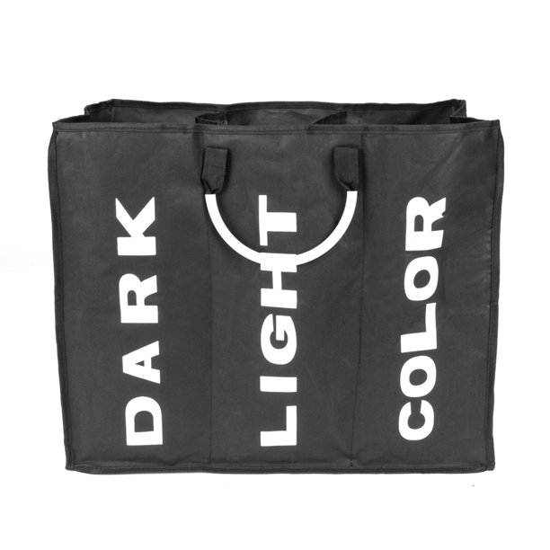 The Dirty Black Bag Laundry Basket, 3 Lattice Large Capacity Dirty Clothes Bag Black