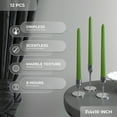 thumbnail image 2 of CANDWAX 12 inch Taper Candles Set of 12 - Dripless and Smokeless Candle Unscented - Slow Burning Candle Sticks Perfect as Dinner Candles and Household Candles - Grass Green Candles Taper, 2 of 6