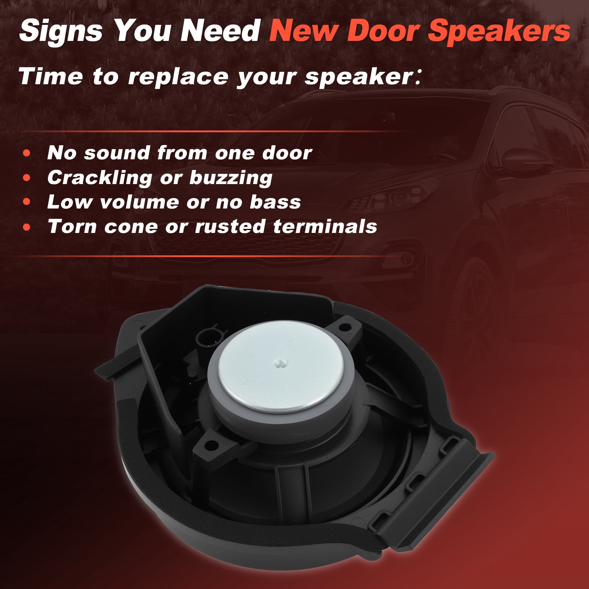 Unique Bargains 25852236 Front Door Speaker Assembly for Chevrolet Silverado