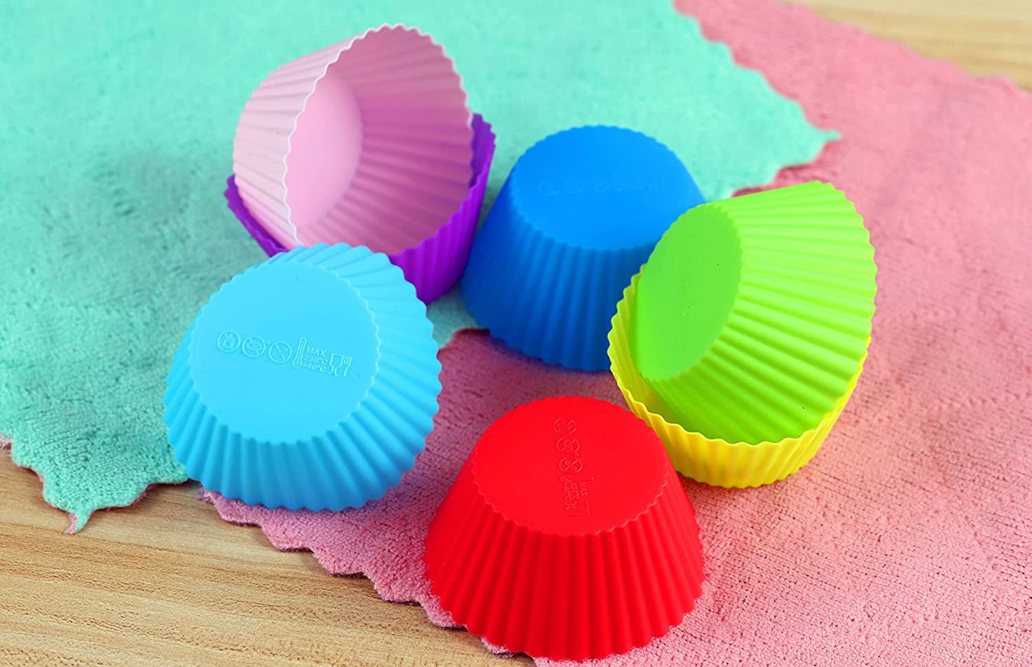 Reusable Silicone Baking Cups Liners, NonStick Silicone Cupcake Liners