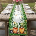thumbnail image 4 of St. Patrick's Day Table Runner - 120 Inch Long Lucky Shamrocks Harp Beer Spring Plants Cotton and Linen Blended Dress Scarves Farmhouse Table Runner for Kitchen Dining, Coffee Table, 13" x 120", 4 of 8