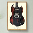 thumbnail image 3 of Póster decorativo, pintura de guitarra, arte de pared, decoración del hogar para bar, garaje, club, 40x60cm, 3 of 9