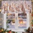 thumbnail image 4 of Kitchen Cafe Valance Curtain for Small Windows,Xmas Tree Ginger Bread House Rod Pocket Short Valances,60x18in, 4 of 8