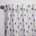 thumbnail image 3 of Designart 'Trendy Gold and Black Triangular Pattern I' Mid-Century Modern Curtain Panel, 3 of 5