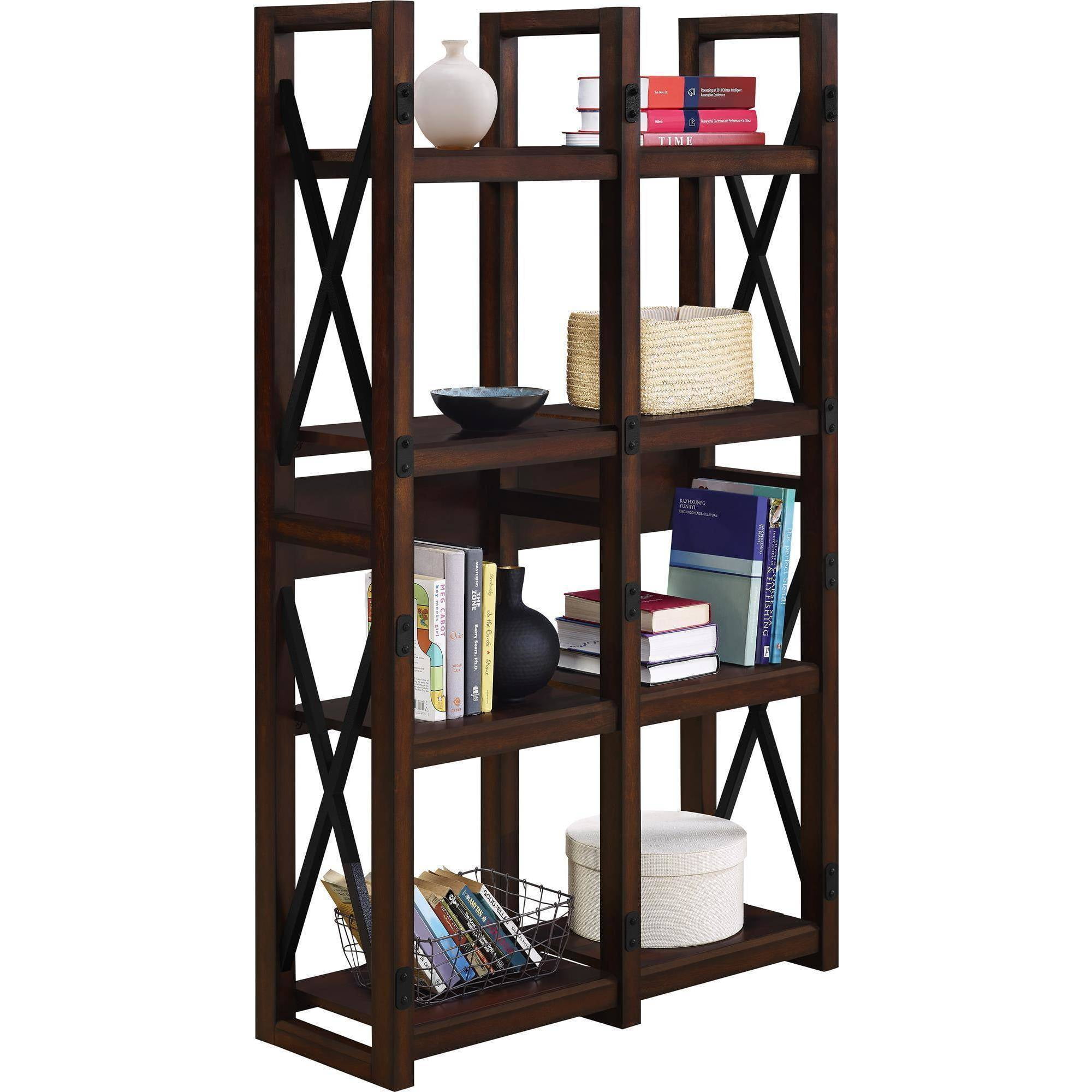 Better Homes and Gardens Preston Park Bookcase/Room Divider, Mahogany