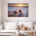 thumbnail image 2 of Elephant Stock Swirling Ocean Wave Wall Art - Horizontal Canvas Wall Art - Living Room Wall Decor - Beach Canvas - Blue And Gray Decor - 45" x 30", 2 of 8