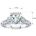 thumbnail image 5 of SuperJeweler 1 1/4 Carat Vintage Moissanite Engagement Ring In 14 Karat White Gold For Women, 5 of 6