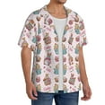 thumbnail image 2 of Gukieu happy Easter Print Men's Short-sleeved Shirts, Button-down Pocket Shirts, T-shirts, Beach Vacation Travel Summer Clothing-4X-Large, 2 of 5
