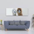 thumbnail image 2 of Two lamas - 20"x60" canvas - Print on demand, 2 of 5