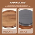 thumbnail image 4 of 2Pcs Kitchen Jar Protectors Wood Lids for Home Use and Camping, 4 of 9