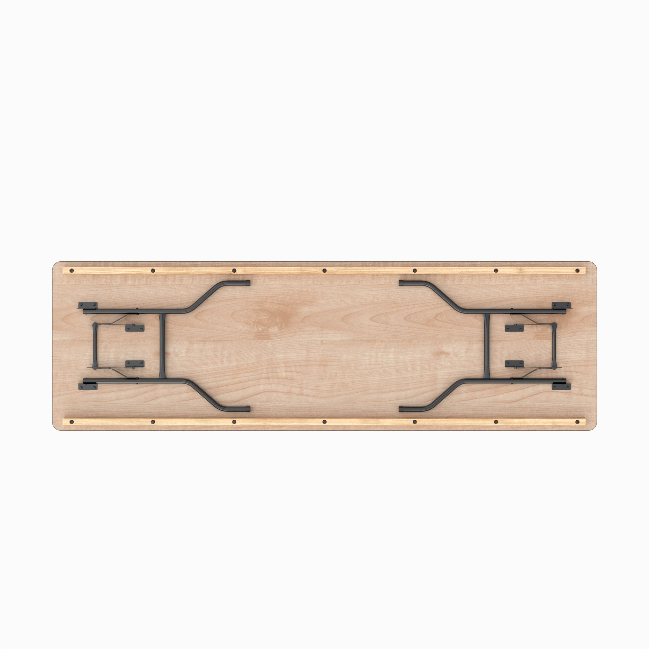 Mainstays 8' Wood Banquet Fixed Table Top Folding Legs Table, Natural