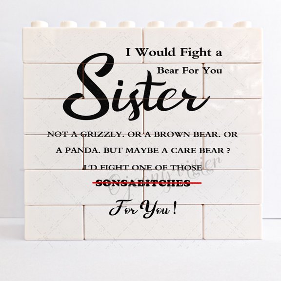 Funny Gift For Sister, Best Sisters Novelty Decorative Sign/Plaque, Sister Gifts From Sister Brother, Birthday Christmas Ideal Gift for Sister Sister in Law Soul Sister Big Sister Little Sister