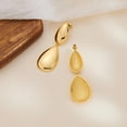 thumbnail image 2 of Gold Women Earrings Statement Earrings Hammered Earrings Big Drop Dangle Earrings For Women[Z7632], 2 of 2