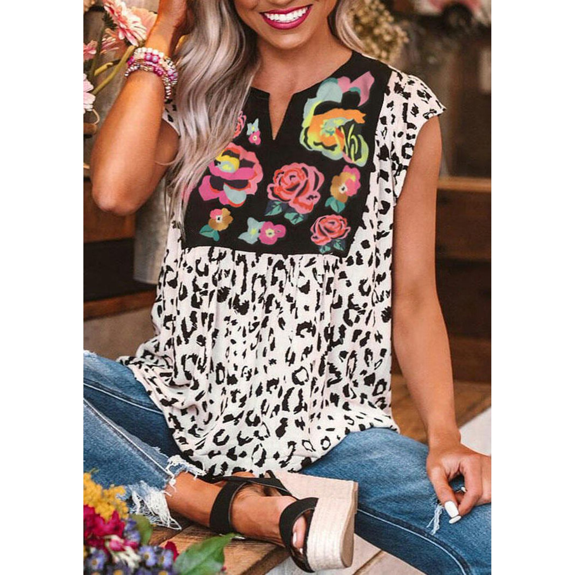 Summer 2020 New Aliexpress Europe And The United States Explosion Models Leopard Print Shirt Short Sleeved T Shirt Women White L Walmart Canada