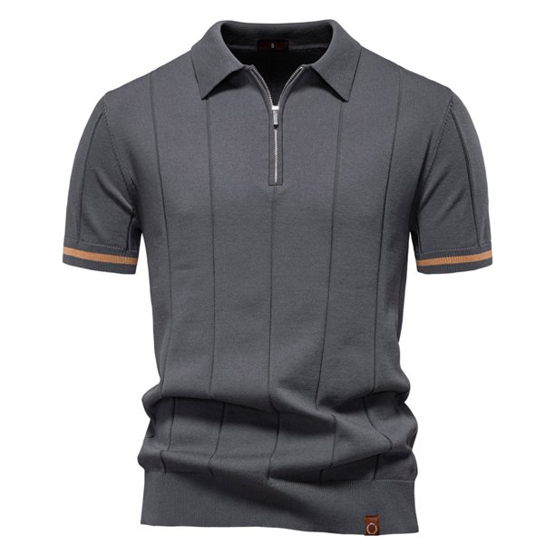 pstuiky camisetas camisas para hombre, Suéter informal de manga corta con cuello vuelto, cómodo y liso para hombre camisetas de hombre xxl
