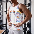 thumbnail image 5 of Fotbe LGBT Gnomes Pattern Men's Quick Dry Workout Tank Top Gym Muscle Tee Fitness Bodybuilding Sleeveless T Shirt Breathable Workout Shirt-4X-Large, 5 of 9