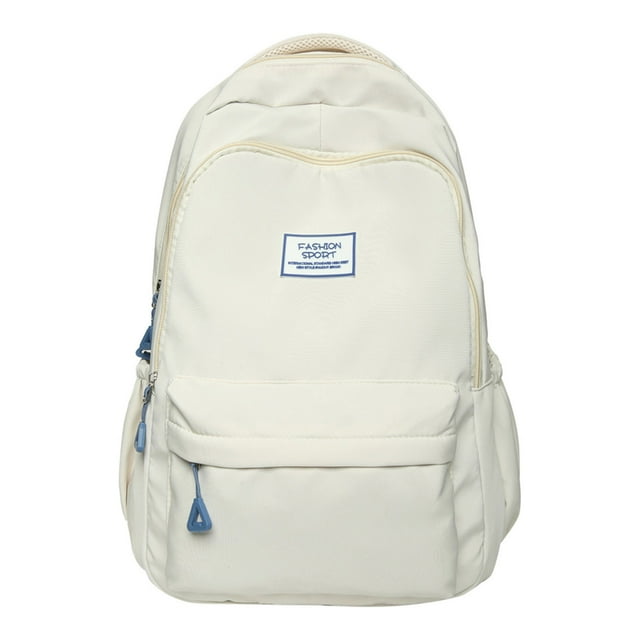 TIEVOSA Sac à Dos Étudiant à la Mode Simple Couleur Unie Grande Capacité Léger Pratique Sac à Dos Étudiant