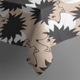 thumbnail image 3 of Black Cute Hedgehog Pattern Rectangle Tablecloth 60"x84",Waterproof Polyester Rectangle Table Cloth, Wipeable Spillproof Polyester Tablecloth for Dining, Camping, Indoor and Outdoor, 3 of 5