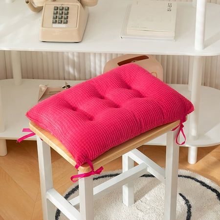 

Pvdgvd Thickened Corn Velvet Student Seat Cushion Office Classroom Cushion Plush Insulation Rectangular Strap Seat Cushion Hot Pink