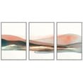 thumbnail image 3 of PixonSign Canvas Print Wall Art Set Abstract Watercolor Green & Orange Mountains Geometric Wilderness Illustrations Modern Art Rustic Landscape Pastel for Living Room, Bedroom, Office - 16"x24"x3, 3 of 5