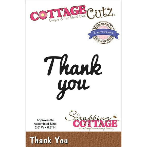 CottageCutz Expressions Die-Thank You 2.6"X.8"