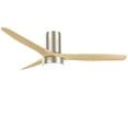 thumbnail image 2 of Sofucor 52" Flush Mount Nickel Modern Ceiling Fan with Integrated LED, 2 of 10