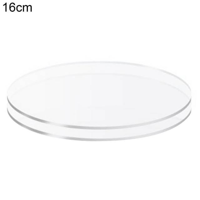 Flmtop 2 Pcs Assiettes à Gâteau Non Collantes Disques de Gâteau en Acrylique Réutilisés à la Crème au Beurre pour Servir des Gâteaux