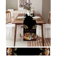 thumbnail image 6 of Table Runners 120 Inches Long Dress Scarves, Fall Pumpkins Sunflowers Farmhouse Coffee/Dining/Kitchen Table Runner for Living Room, Thanksgiving Autumn Leaves Black 13x120 Inch, 6 of 7
