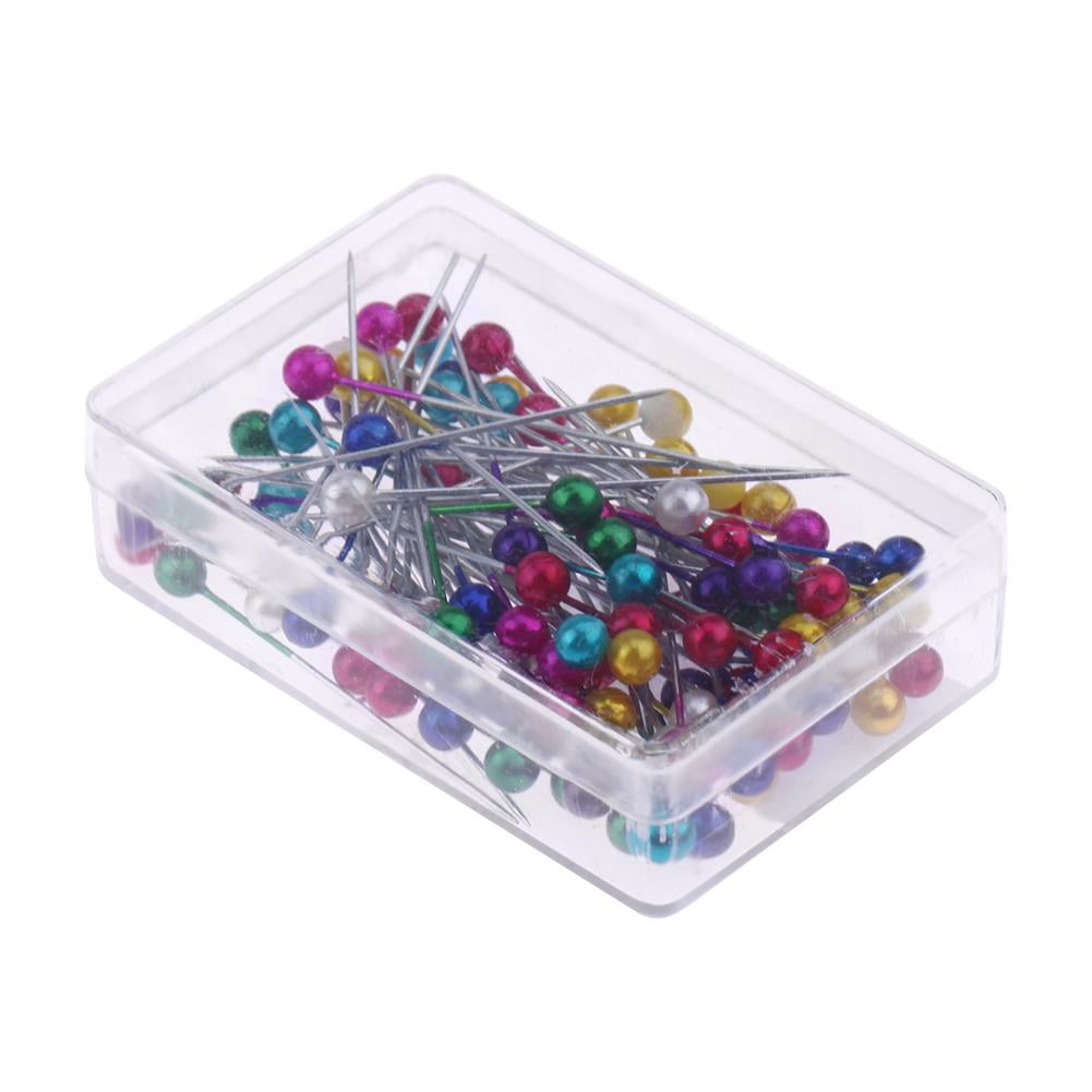 250pcs Sewing Pins for Fabric, Straight Pins with Colored Ball Glass Heads, Quilting Pins for Dressmaker, Jewelry DIY Decoration, Craft and Sewing