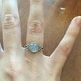 thumbnail image 2 of Navya Craft Rainbow Moonstone Round 925 Sterling Silver Handmade Women Statement Ring Size 8.5, 2 of 4