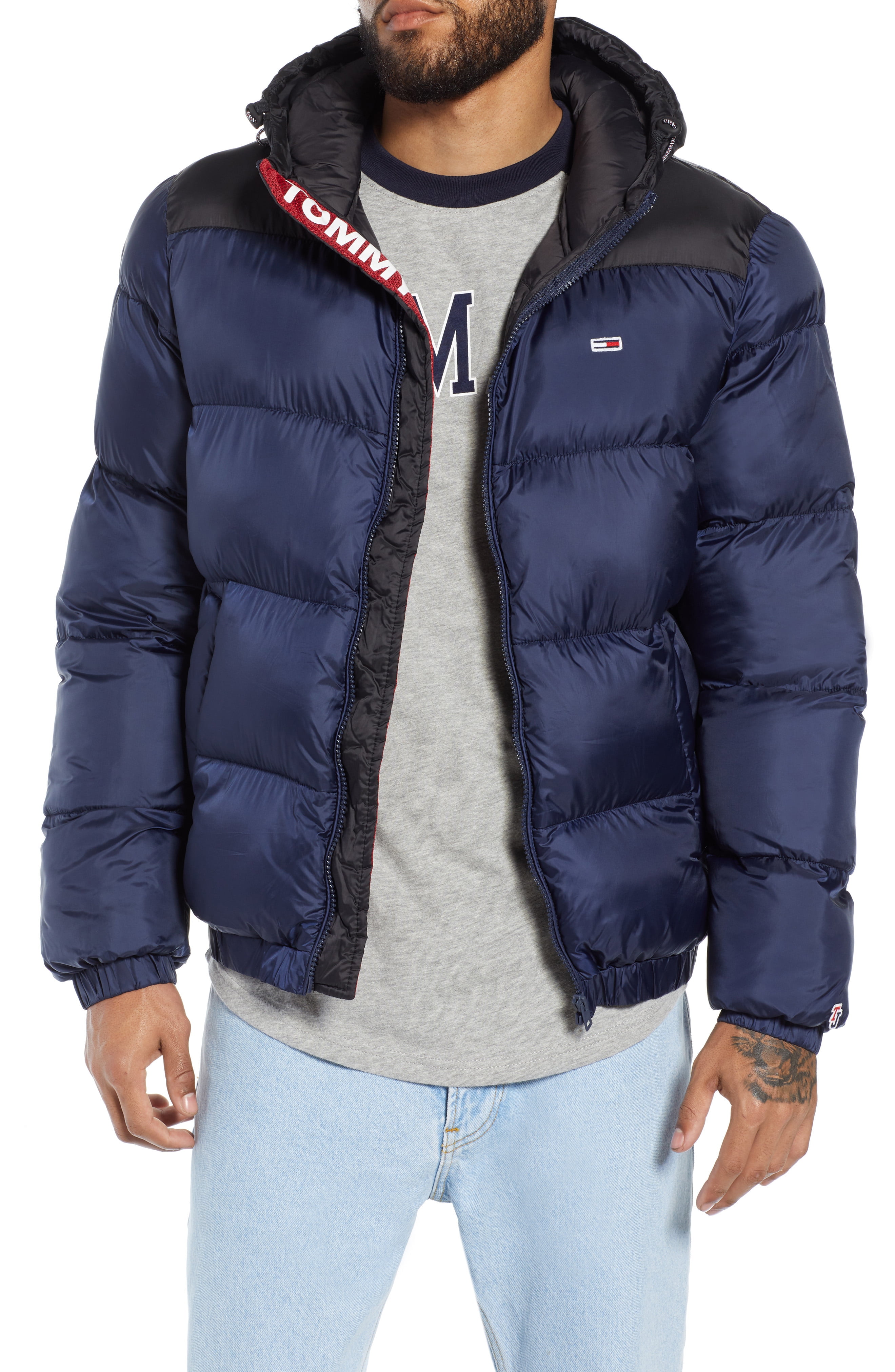 Tommy Jeans - Mens Jacket Medium Front-Zip Hooded Puffer M - Walmart ...