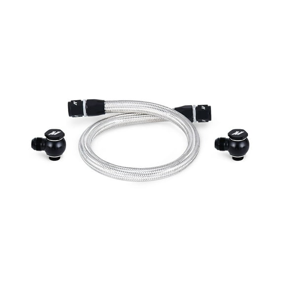 Mishimoto MMSBH-RX8-04 Primary Replacement Oil Line Compatible With Mazda RX-8 2004-2008 Silver