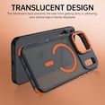 thumbnail image 2 of iPhone 17 Pro Case 6.3" - DOMAVER Magnetic Case Compatible with MagSafe | Translucent Matte Finish | Shockproof & Anti-Scratch Protection | for iPhone 17 Pro Case - Black/Orange, 2 of 7