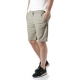 thumbnail image 2 of Ma Croix Men's Flat Front Summer Casual Twill Classic Slim Fit Cotton Shorts, 2 of 6