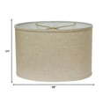 thumbnail image 5 of 18" Parchment Biege Throwback Oval Linen Lampshade, 5 of 5