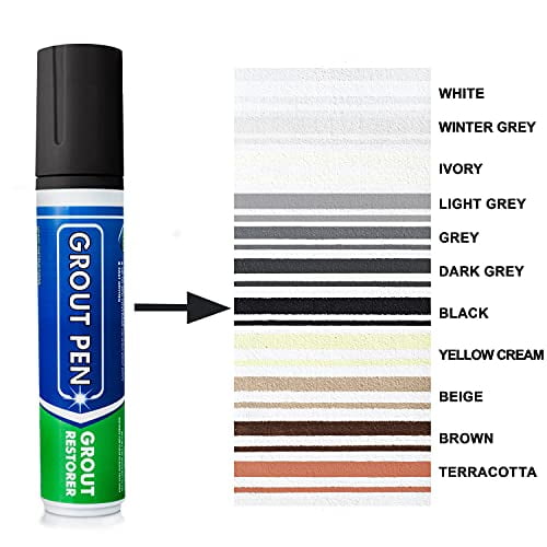 Buy Grout Pen Black Tile Paint Marker: Waterproof Tile Grout Colorant ...