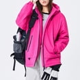 thumbnail image 6 of Mrmaere Men's Hooded Zip-Up Jacket Multi-Color Option Casual Warm Outerwear for Daily & Outdoor Wear Hot Pink XXXL, 6 of 6
