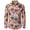 Orange@GC@, variant on CONZONE Mens 70S Disco Buttons Down Shirts Long Sleeve Hippie Shirts for Men Trendy Floral Graphic Lapel Soft Lightweight Tops