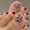 YOI-18, variant on Press Nails Short Square Stick Toenails with Glitter Rhinestone Design Glossy Summer Glue Toenail Beach False Toenail Toenail for Women Girls Manicure 24 count